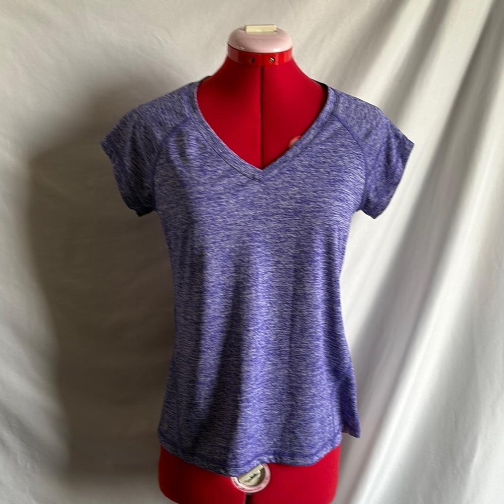 Ideology Heathered Purple V-Neck Tee SM60